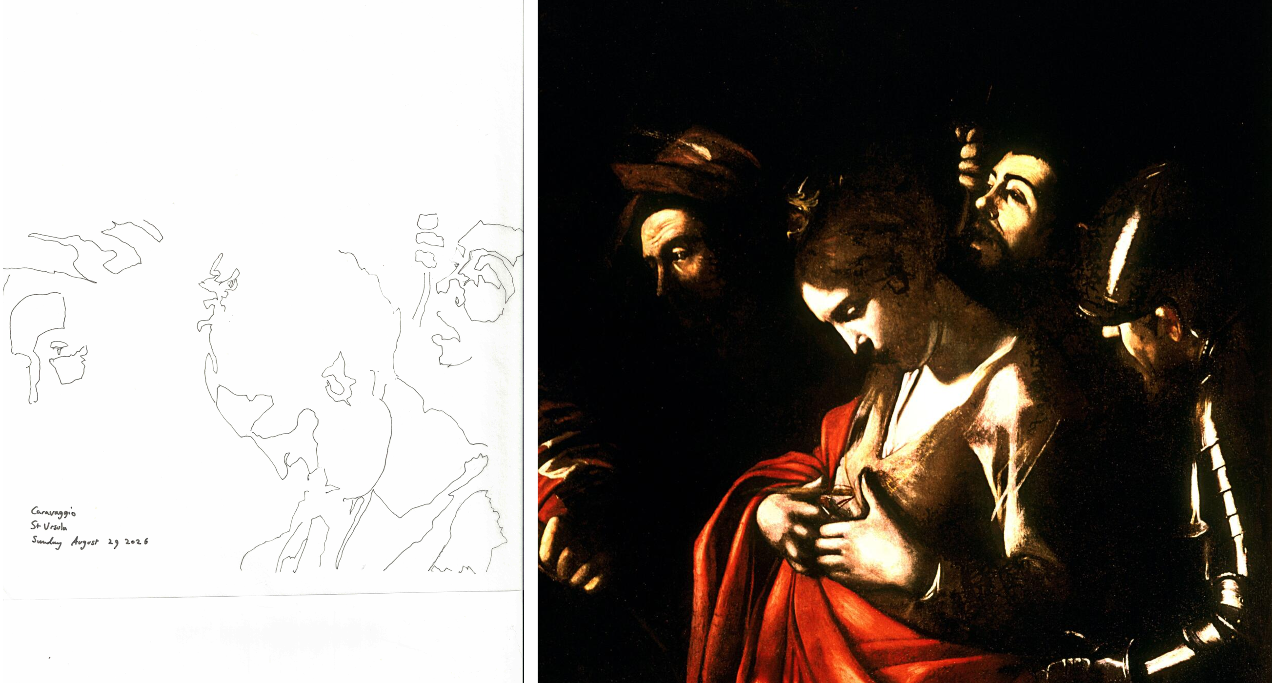 My 30 August tracing beside the same detail