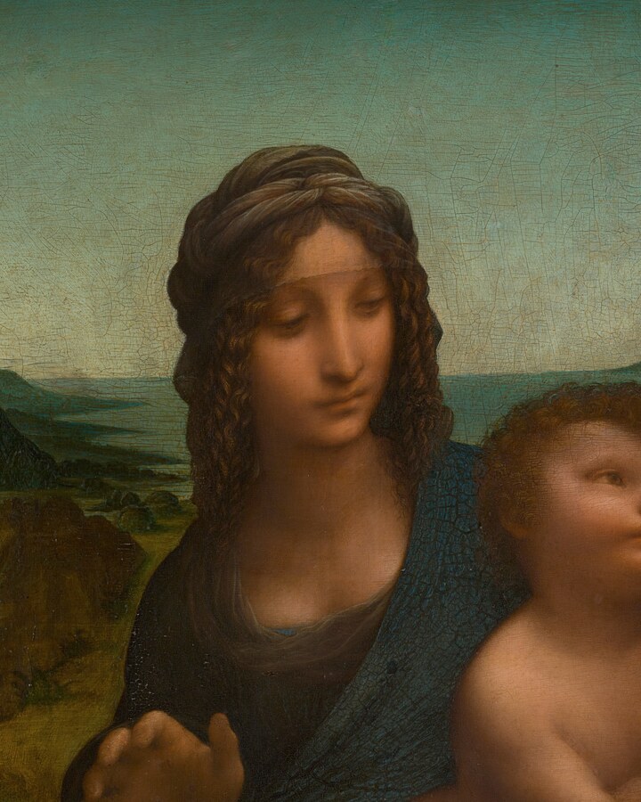 The head of the Virgin in the finished Madonna dei Fusi