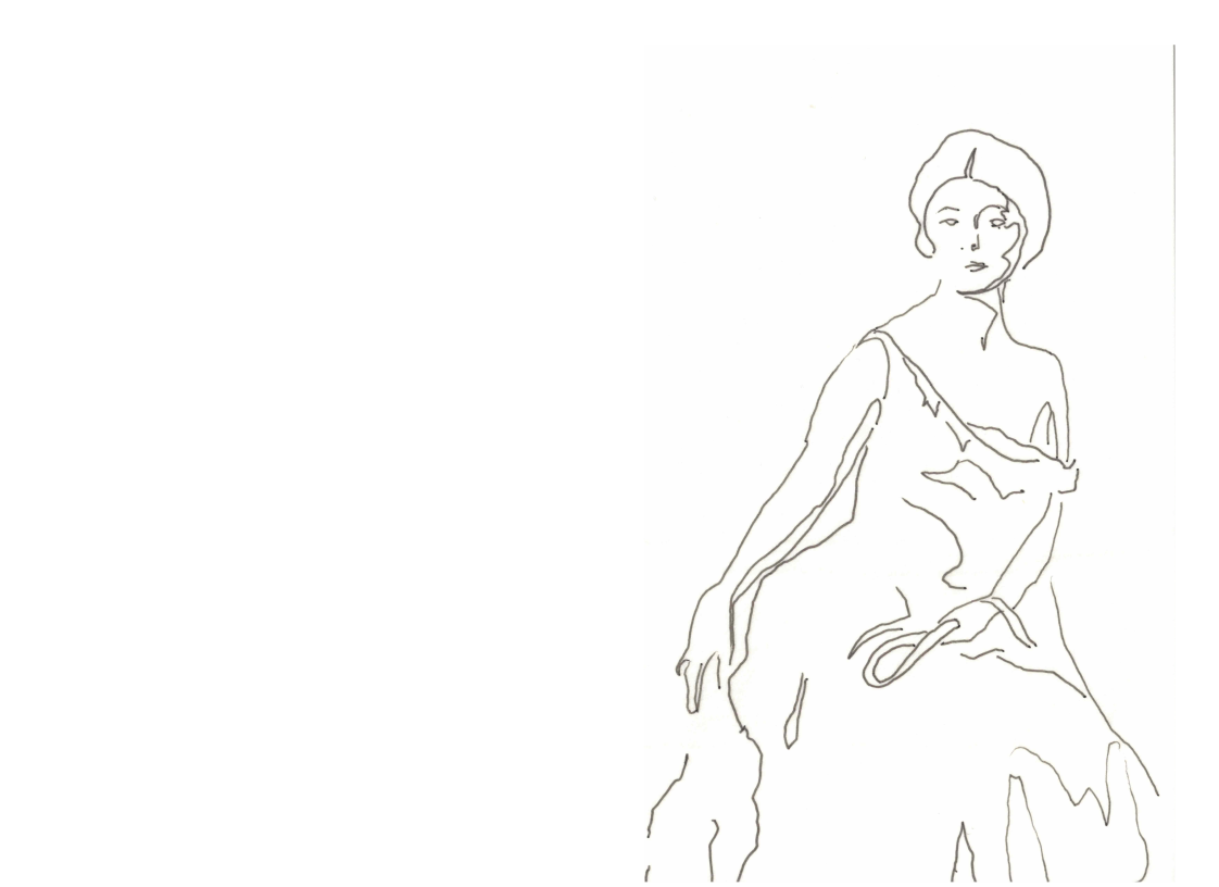My line tracing over de László's 1928 Graziella